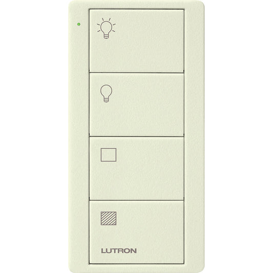Lutron Pico Remote 4 Button 2 Group Light, Biscuit (PJ2-4B-TBI-LS21)