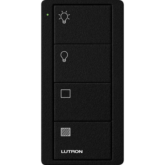 Lutron Pico Remote 4 Button 2 Group Light, Midnight (PJ2-4B-TMN-LS21)