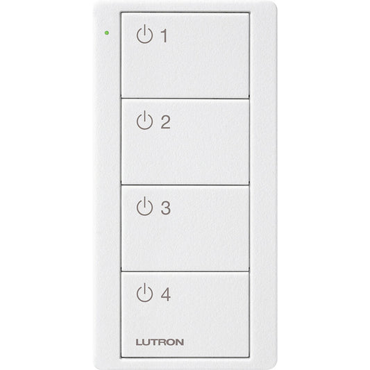 Lutron Pico Remote 4 Button 4 Group Toggle, Snow (PJ2-4B-TSW-L41)