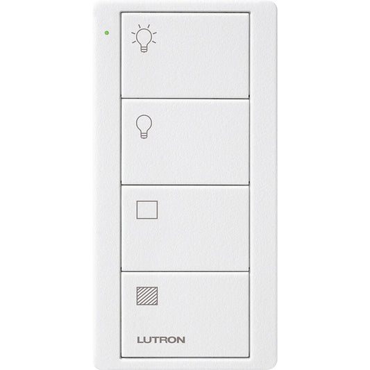 Lutron Pico Remote 4 Button 2 Group Light, Snow (PJ2-4B-TSW-LS21)