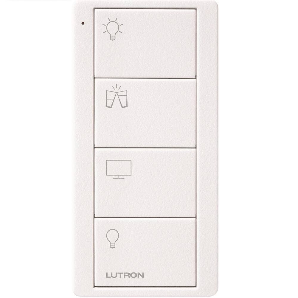 Lutron Pico Remote 4 Button Family Rm Scene, Snow (PJ2-4B-TSW-P11)