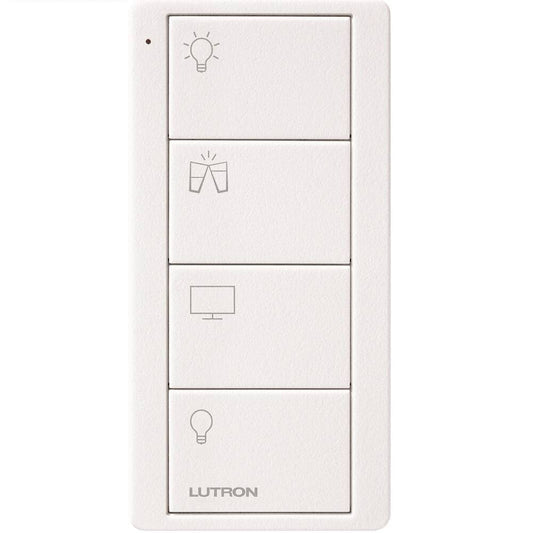 Lutron Pico Remote 4 Button Family Rm Scene, Snow (PJ2-4B-TSW-P11)