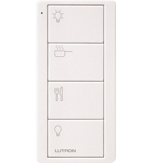 Lutron Pico Remote 4 Button Kitchen Scene, Snow (PJ2-4B-TSW-P12)