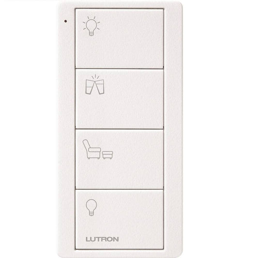Lutron Pico Remote 4 Button Any Room Scene, Snow (PJ2-4B-TSW-P13)