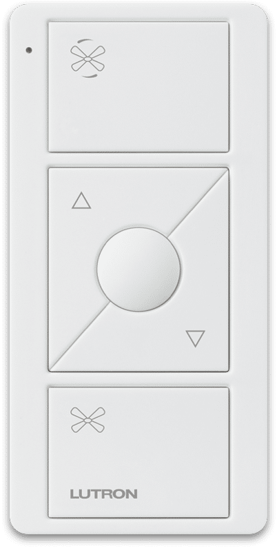 Lutron Pico Remote Control for Ceiling Fan Controls, White (PJ2-3BRL-WH-F01R)