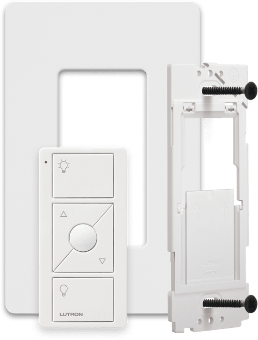 Lutron Pico Remote Control with Wall Mounting Kit, White (PJ2-WALL-WH-L01C)