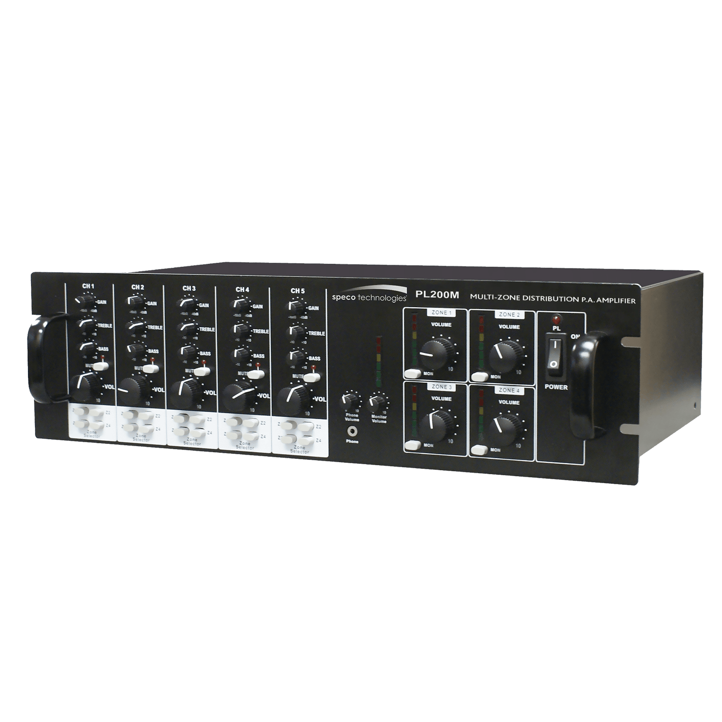 Speco 160 Watt 5x4 Multisource/Multizone PA Amplifier (SPE-PL200M)