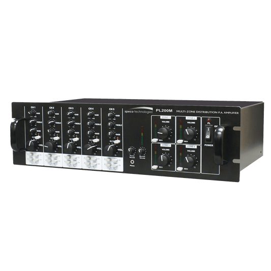 Speco 160 Watt 5x4 Multisource/Multizone PA Amplifier (SPE-PL200M)
