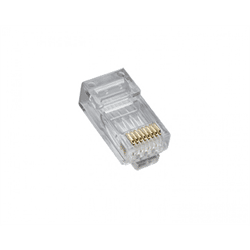 Platinum Tools RJ45 8P8C, Cat5e HP, Round-Solid 3-Prong. 25/Clamshell (PLA-106167C)