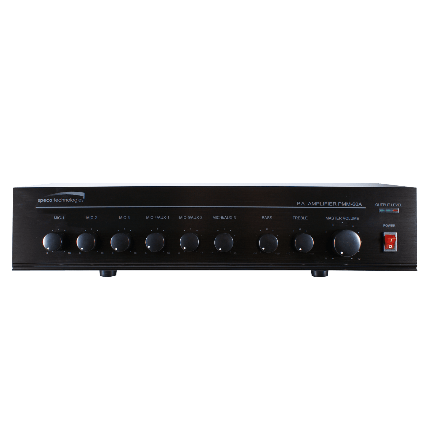 Speco 60W PA Mixer Power Amplifier with 6 Inputs (SPE-PMM60A)