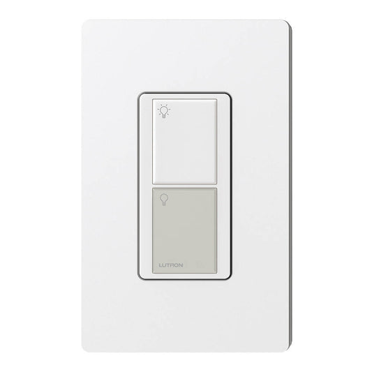 Lutron Caseta Pico Remote Wired 2 Button, Gray (PX-2B-GWG-I01)