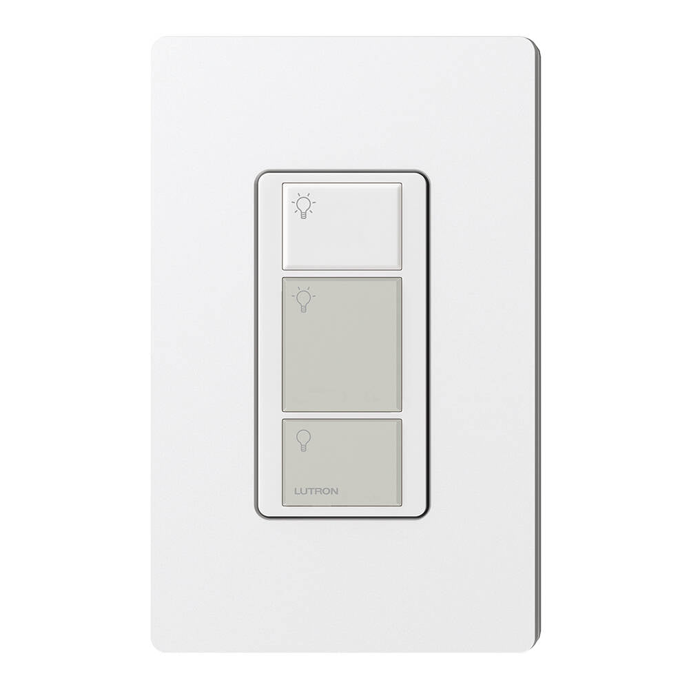 Lutron Caseta Pico Remote Wired 3 Button, Gray (PX-3B-GWG-I01)