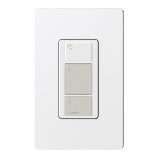 Lutron Caseta Pico Remote Wired 3 Button, Gray (PX-3B-GWG-I01)