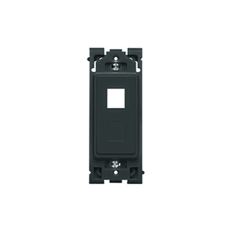Leviton Renu Quickport 2 Port Insert With Blank Connector Onyx Black (RE640-OB)