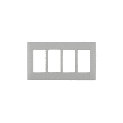 Leviton Renu 4 Gang Plastic Wallplate Pebble Gray (REWP4-PG)