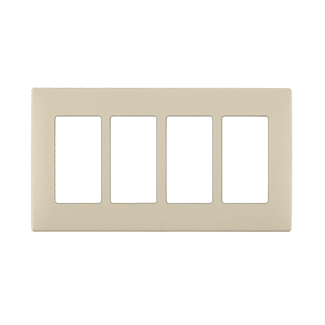 Leviton Renu 4 Gang Plastic Wallplate Whispering Wheat (REWP4-WG)