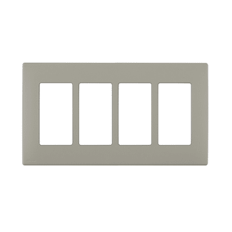Leviton Renu 4 Gang Plastic Wallplate Wood Smoke (REWP4-WS)
