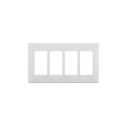 Leviton Renu 4 Gang Plastic Wallplate White (REWP4-WW)