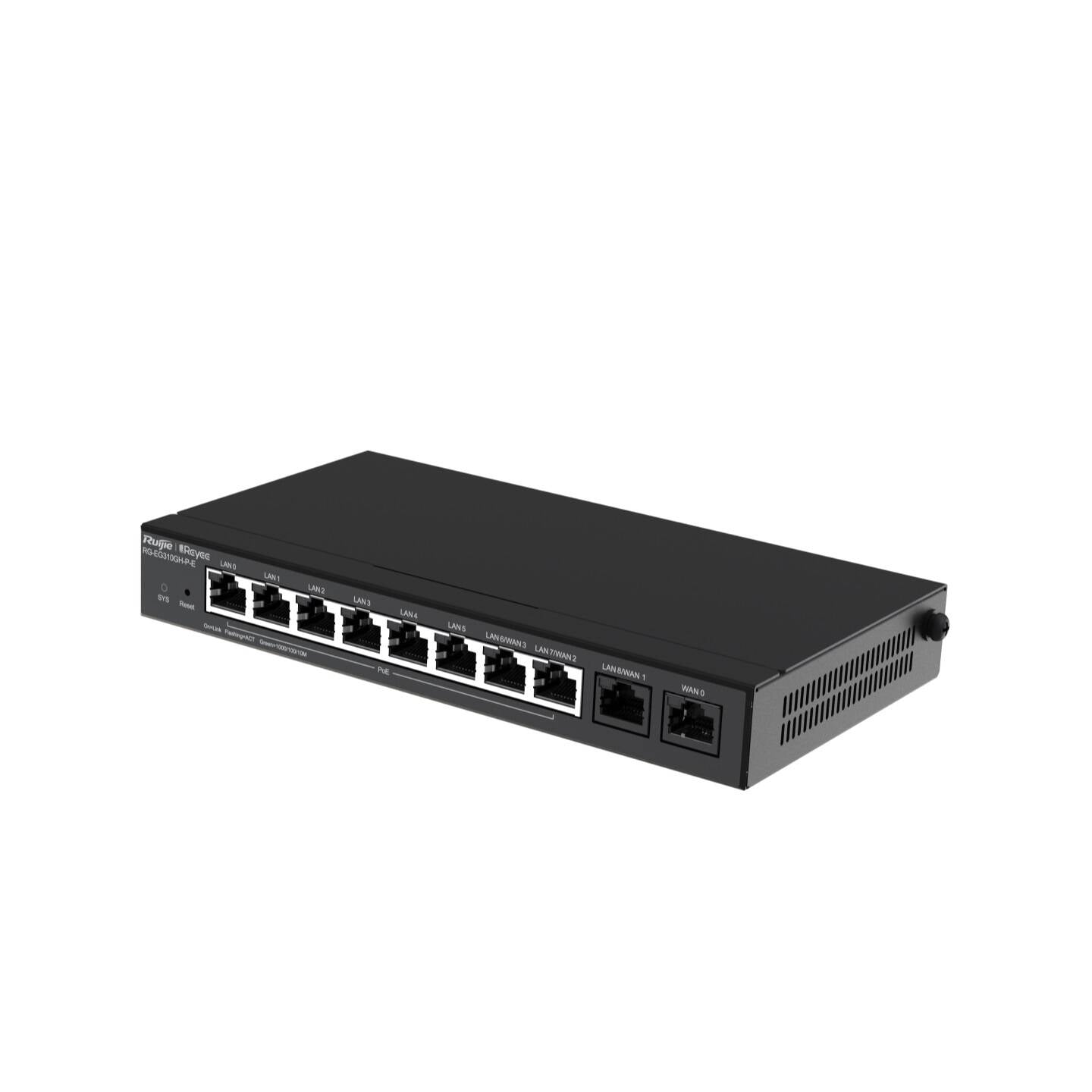 Reyee Cloud Managed Router, VPN, Load Balancing, 8+2 Gigabit Ports (RG-EG310GH-P-E)