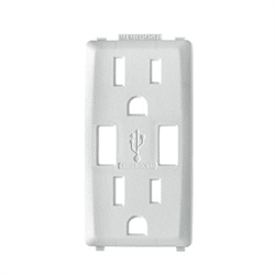 Leviton Renu Colour Change Kit For Renu 15A USB Charger/Receptacle/Outlet, White (RKAA1-WW)