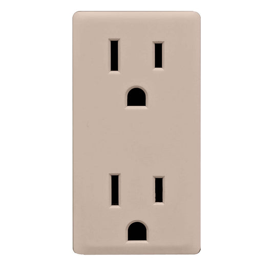 Leviton Renu 15A Receptacle Face Kit Cafe Latte (RKR15-CA)