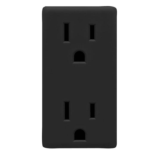 Leviton Renu 15A Receptacle Face Kit Onyx Black (RKR15-OB)