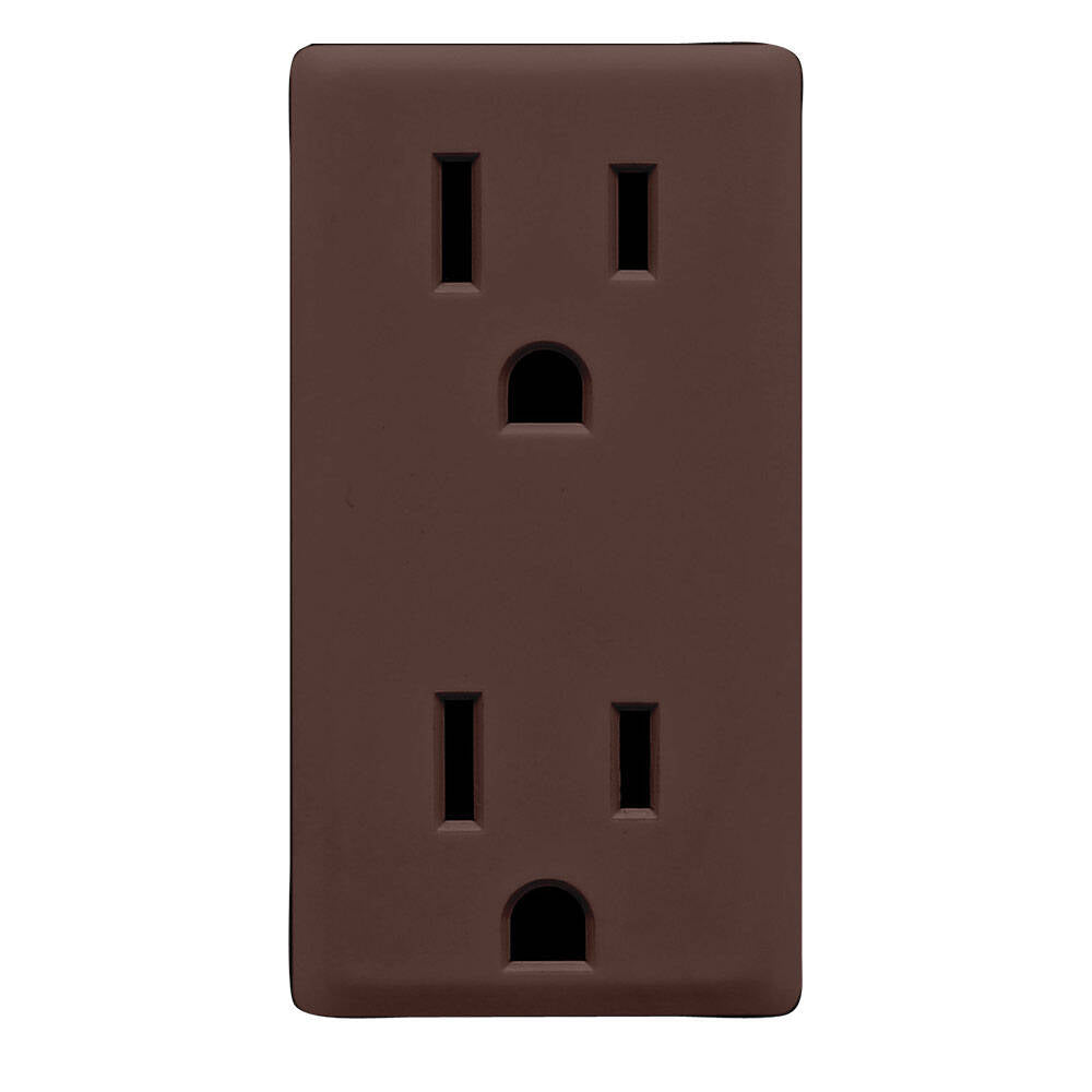 Leviton Renu 15A Receptacle Face Kit Walnut Bark (RKR15-WB)