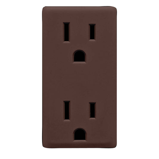 Leviton Renu 15A Receptacle Face Kit Walnut Bark (RKR15-WB)