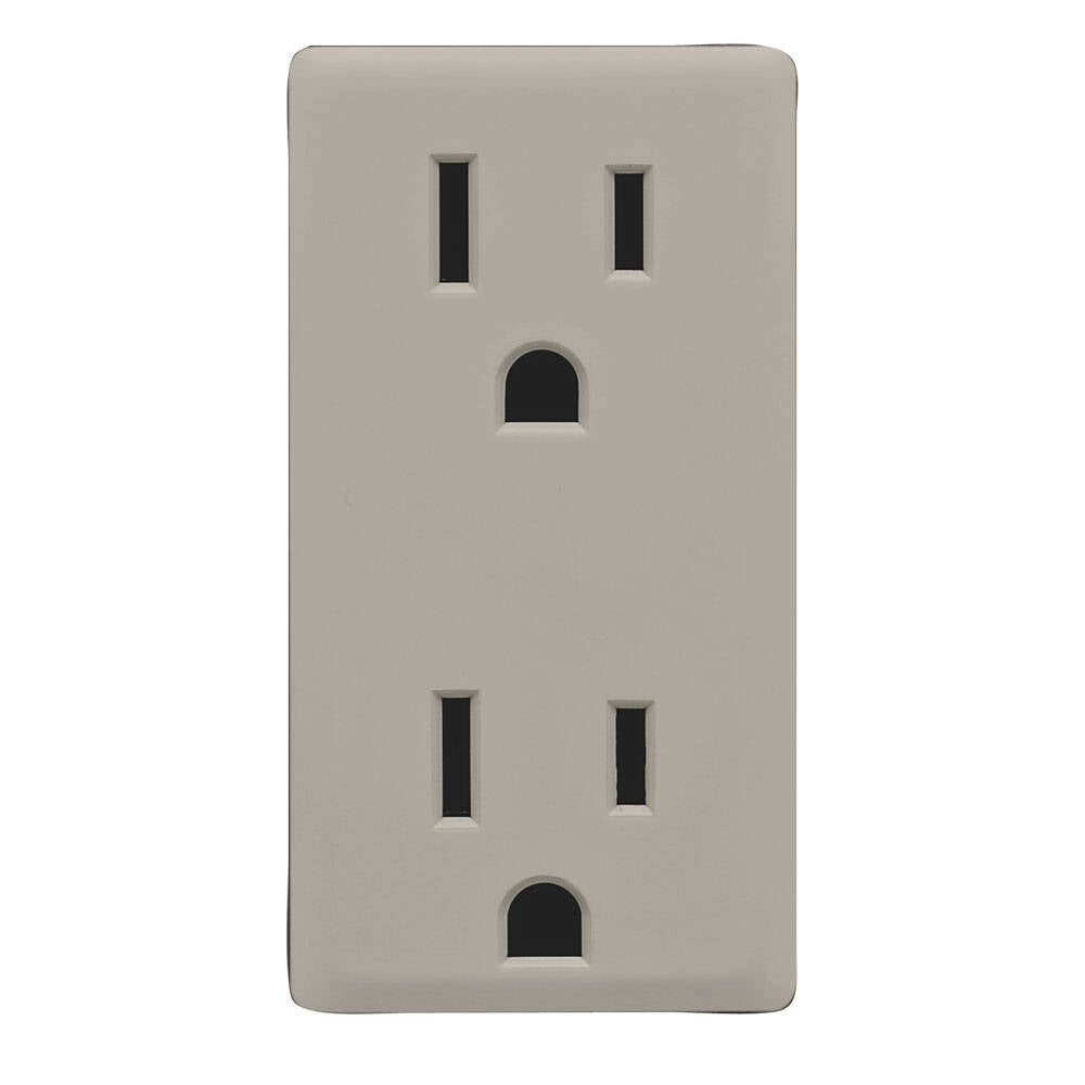 Leviton Renu 15A Receptacle Face Kit Wood Smoke (RKR15-WS)