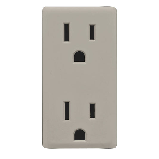 Leviton Renu 15A Receptacle Face Kit Wood Smoke (RKR15-WS)