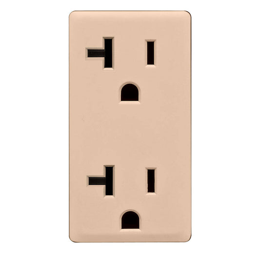 Leviton Renu 20A Receptacle Face Kit Dapper Tan (RKR20-DT)