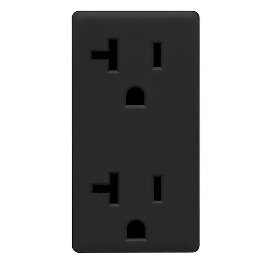 Leviton Renu 20A Receptacle Face Kit Onyx Black (RKR20-OB)