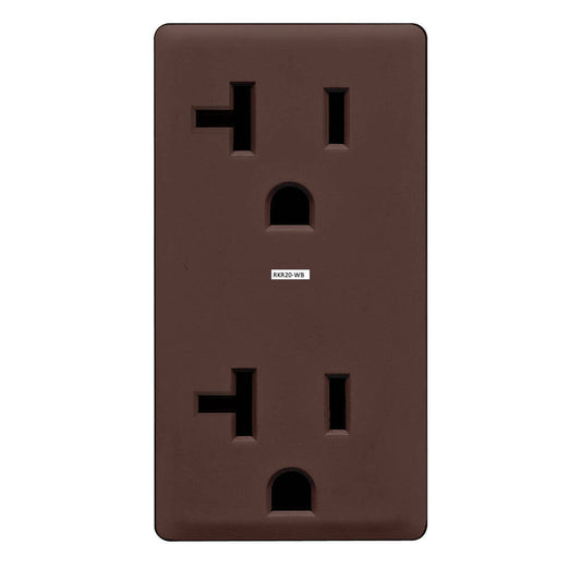 Leviton Renu 20A Receptacle Face Kit Walnut Bark (RKR20-WB)