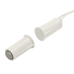 Flair Stubby Recessed Magnetic Contact 3/8" x 3/4" with Wire Leads, White (RMS94-2)