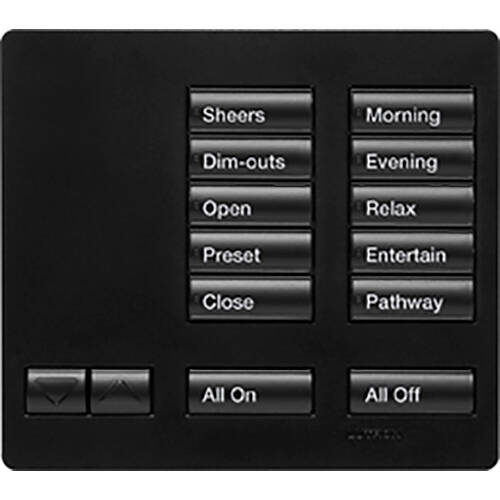 Lutron RadioRA2 TableTop 10 Button Keypad, Midnight (RR-T10RL-MN)