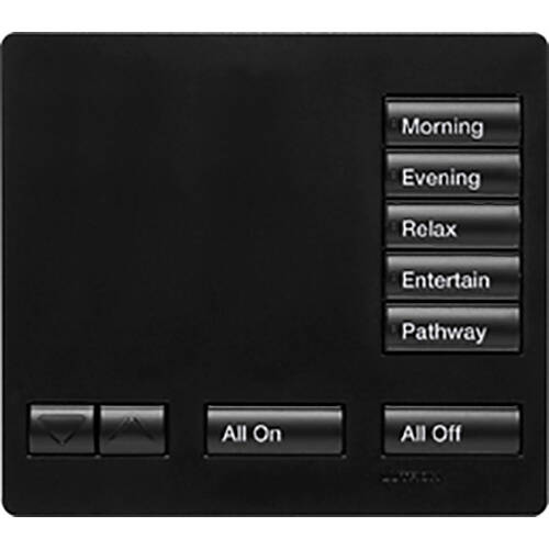 Lutron RadioRA2 TableTop 5 Button Keypad, Midnight (RR-T5RL-MN)