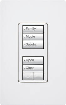 Lutron RadioRA2 Hybrid Keypad Dual Group Raise Lower, Hot (RRD-HN1RLD-HT)