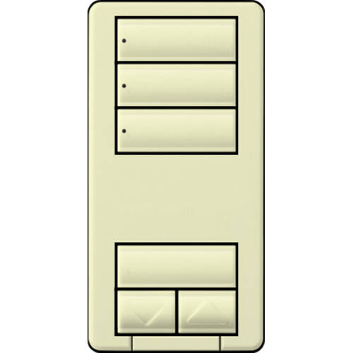 Lutron RadioRA2 Hybrid Keypad Three Scene, Almond (RRD-HN3S-AL)