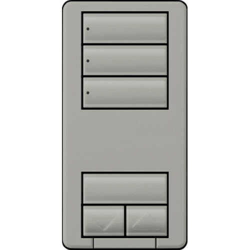 Lutron RadioRA2 Hybrid Keypad Three Scene Raise Lower, Gray (RRD-HN3S-GR)