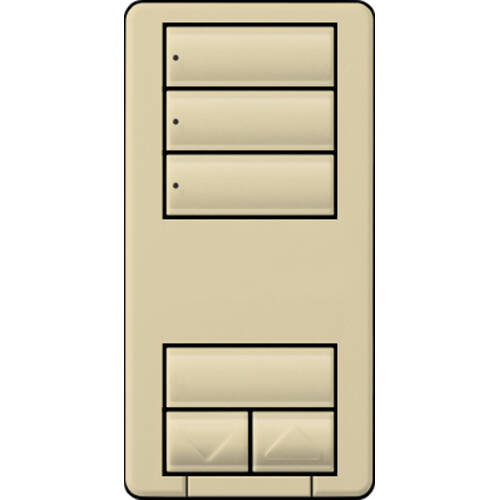 Lutron RadioRA2 Hybrid Keypad Three Scene Raise Lower, Ivory (RRD-HN3S-IV)