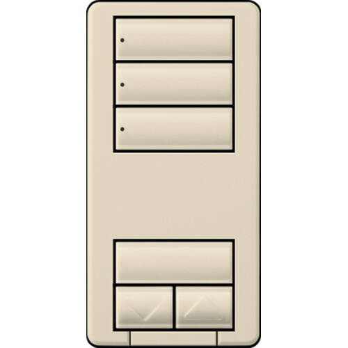 Lutron RadioRA2 Hybrid Keypad Three Scene Raise Lower, Light Almond (RRD-HN3S-LA)