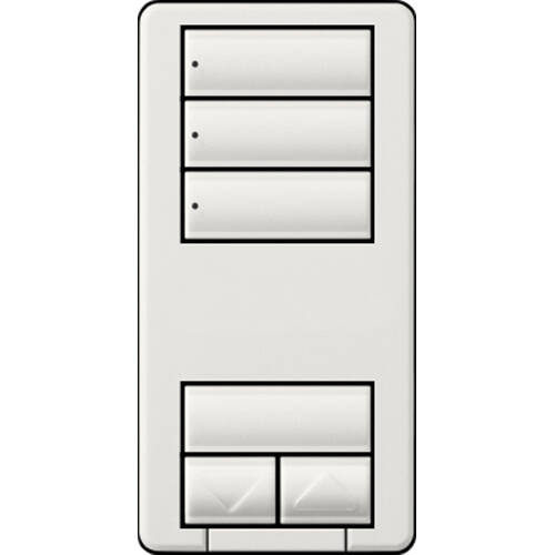 Lutron RadioRA2 Hybrid Keypad Three Scene Raise Lower, Snow (RRD-HN3S-SW)
