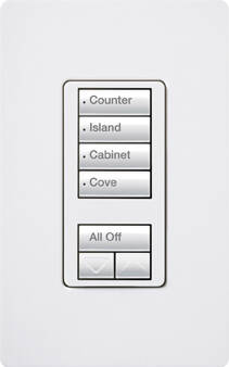 Lutron RadioRA2 Hybrid Keypad Four Scene Raise Lower, Biscuit (RRD-HN4S-BI)
