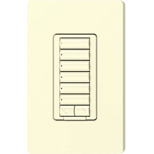 Lutron RadioRA2 Hybrid Keypad 6 Button Raise Lower, Almond (RRD-HN6BRL-AL)
