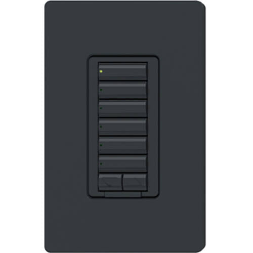 Lutron RadioRA2 Hybrid Keypad 6 Button Raise Lower, Black (RRD-HN6BRL-BL)