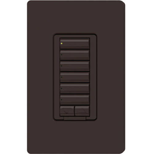Lutron RadioRA2 Hybrid Keypad 6 Button Raise Lower, Brown (RRD-HN6BRL-BR)