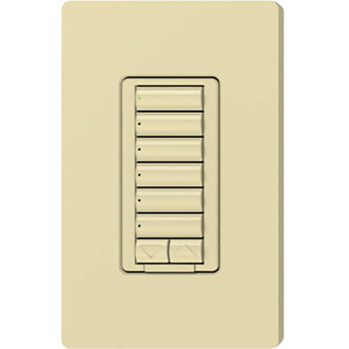 Lutron RadioRA2 Hybrid Keypad 6 Button Raise Lower, Ivory (RRD-HN6BRL-IV)