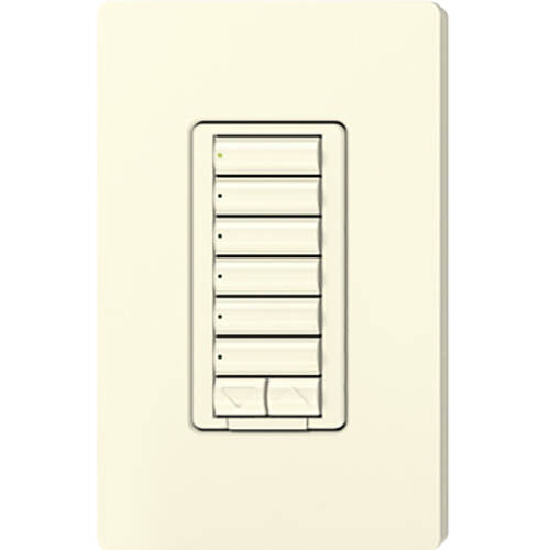 Lutron RadioRA2 Hybrid Keypad 6 Button Raise Lower, Light Almond (RRD-HN6BRL-LA)