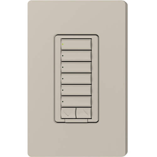 Lutron RadioRA2 Hybrid Keypad 6 Button Raise Lower, Taupe (RRD-HN6BRL-TP)