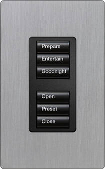 Lutron RadioRA2 Designer Keypad Dual Group 3 Button, Midnight (RRD-W3BD-MN)